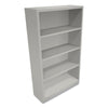 HON® Brigade® Metal Bookcases, Four-Shelf, 34.5w x 12.63d x 59h, Light Gray Standard Multi-Shelf Bookcases - Office Ready