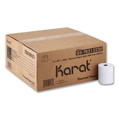 Karat® Thermal Paper Rolls, 3.13" x 220 ft, White, 50 Rolls/Carton