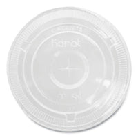 Karat® PET Lids, Flat with Straw Slot, Fits 12 oz to 24 oz Cold Cups, Plastic, Clear, 1,000/Carton Cold Cup Lids - Office Ready