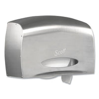 Scott® Pro™ Coreless Jumbo Roll Tissue Dispenser, EZ Load, 14.38 x 6 x 9.75, Stainless Steel Coreless JRT Jr., Single Toilet Paper Dispensers - Office Ready