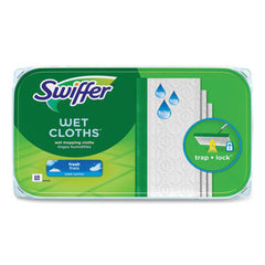 Swiffer® Wet Refill Cloths, 8 x 10, Fresh Scent, White, 12/Box, 6 Boxes/Carton