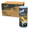 Scott® Shop Towels, Heavy Duty, Heavy Duty, 1-Ply, 10.4 x 11, Blue, 12 Rolls/Carton Shop Towels and Rags - Office Ready