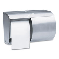 Scott® Pro Coreless SRB Tissue Dispenser, 10.13 x 6.4 x 7, Stainless Steel Coreless Standard Roll, Twin Toilet Paper Dispensers - Office Ready