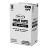 Dart® Foam Drink Cups, 8 oz, White, 1,000/Carton Hot/Cold Drink Cups - Office Ready