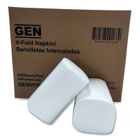 GEN Premium Interfold Pop-Up Dispenser Napkin, 6.5 x 8.3, White, 250/Pack, 24 Packs/Carton Dispenser Napkins - Office Ready