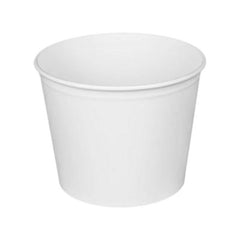 Karat® Food Bucket, 85 oz, 7.36" Diameter x 6" h, White, Paper, 180/Carton