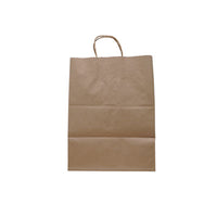 Solupac™ Take Out Twist Handle Bag, 12 x 9 x 15.75, Natural Kraft, 200/Carton Retail Shopping Bags & Sacks - Office Ready