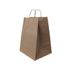 Solupac™ Take Out Twist Handle Bag, 12 x 9 x 15.75, Natural Kraft, 200/Carton Retail Shopping Bags & Sacks - Office Ready