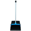 Impact® LobbyMaster® Plastic Dust Pan, 11.72" Wide, 31" PVC Handle, Blue/Black Hopper/Broom Combo Dustpans - Office Ready