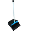 Impact® LobbyMaster® Plastic Dust Pan, 11.72" Wide, 31" PVC Handle, Blue/Black Hopper/Broom Combo Dustpans - Office Ready