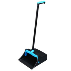 Impact® LobbyMaster® Plastic Dust Pan, 12.32" Wide, 31.84" Aluminum Handle, Blue/Black, 6/Carton