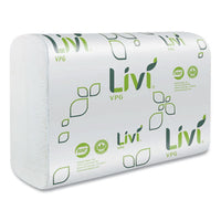 Livi® VPG Multifold Towel, 1-Ply, 9.45 x 9.06, White, 250 Sheets/Pack, 16 Packs/Carton Multifold Paper Towels - Office Ready