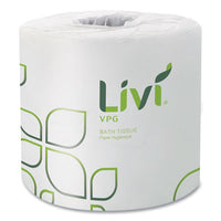 Livi® VPG Bath Tissue, 2-Ply, White, 500 Sheets, 96 Rolls/Carton Regular Roll Bath Tissues - Office Ready