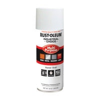 Rust-Oleum® Industrial Choice 1600 System Multi-Purpose Enamel Spray Paint, Gloss White, 12 oz Aerosol Can, 6/Carton