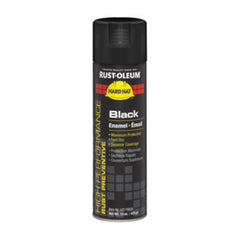 Rust-Oleum® Hard Hat High Performance V2100 System Rust Preventive Enamel Spray Paint, Gloss Black, 15 oz Aerosol Can, 6/Carton