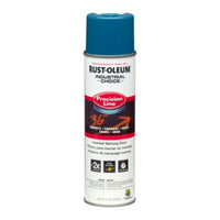 Rust-Oleum® Industrial Choice M1800 System Water-Based Precision Line Marking Paint, Flat APWA Caution Blue, 17 oz Aerosol Can, 12/Carton Marking Paints - Office Ready