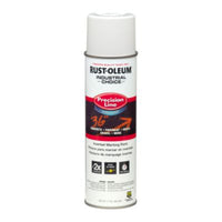 Rust-Oleum® Industrial Choice® M1800 System Water-Based Precision Line Marking Paint, Flat White, 17 oz Aerosol Can, 12/Carton Marking Paints - Office Ready