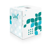 Livi® Ultra Premium Facial Tissue, 2-Ply, White, Cube Box, 80 Sheets/Box, 4 Boxes/Pack, 6 Packs/Carton Facial Tissues - Office Ready