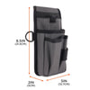 ergodyne® Arsenal 5569 Belt Clip Tool Pouch with Device Holster, 4 Compartments, 5 x 2 x 8.5, Polyester, Gray Hand Tool Organizer Bags/Pouches - Office Ready