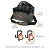 ergodyne® Arsenal 5846 Bucket Truck Tool Bag with Locking Aerial Bucket Hooks Kit, Locking Aerial Bucket Hooks, 8 Compartments/2 Grommet, 13 x 7.5 x 7.5, Gray Hand Tool Organizer Bags/Pouches - Office Ready