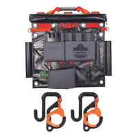 ergodyne® Arsenal 5711 Bucket Truck Tool Board with Locking Aerial Bucket Hooks Kit, Locking Aerial Bucket Hooks Kit, 8 Compartments, 24 x 22, Gray Hand Tool Organizers - Office Ready