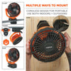 ergodyne® Chill-Its 6090 Rechargeable Portable Jobsite Fan, 9.5, Orange/Black USB Desktop Fans - Office Ready