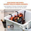 ergodyne® Arsenal 5711 Bucket Truck Tool Board with Locking Aerial Bucket Hooks Kit, Locking Aerial Bucket Hooks Kit, 8 Compartments, 24 x 22, Gray Hand Tool Organizers - Office Ready