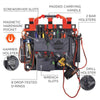 ergodyne® Arsenal 5710 Bucket Truck Tool Board with Tool Tethering Attachment Points, Tethering Points, 8 Compartments, 24" x 22", Tarpaulin, Gray Hand Tool Organizers - Office Ready