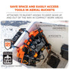 ergodyne® Arsenal 5710 Bucket Truck Tool Board with Tool Tethering Attachment Points, Tethering Points, 8 Compartments, 24" x 22", Tarpaulin, Gray Hand Tool Organizers - Office Ready