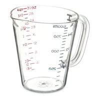 Carlisle Commercial Measuring Cup, 1 qt, Plastic, Clear Measuring Cups - Office Ready