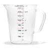 Carlisle Commercial Measuring Cup, 0.5 gal, Clear Measuring Cups, Plastic - Office Ready