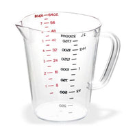 Carlisle Commercial Measuring Cup, 0.5 gal, Clear Measuring Cups, Plastic - Office Ready