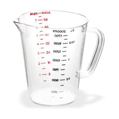 Carlisle Commercial Measuring Cup, 0.5 gal, Clear