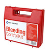 First Aid Only™ Bleeding Control Wall Station Single Kit -Deluxe, 14 Pieces, Plastic Case Trauma Responder Packs - Office Ready