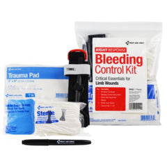 First Aid Only™ Critical Essentials Bleeding Control Kit for Limb Wounds, 8 Pieces, Plastic Bag