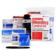 First Aid Only™ Critical Essentials Bleeding Control Kit for Limb, Chest & Torso Wounds, Chest and Torso Wounds, 11 Pieces, Plastic Bag