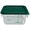 Carlisle Squares Polycarbonate Food Storage Container, 2 qt,  7.13 x 7.13 x  3.8, Clear, Plastic Storage Food Containers - Office Ready