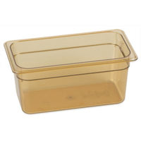 Carlisle StorPlus High Heat Food Pan, 5.7 qt, 12.75 x 12.75 x 6, Amber, Plastic Storage Food Containers - Office Ready