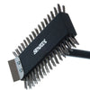 Carlisle Sparta Broiler Master Grill Brush & Scraper with Handle, Metal Bristles, 30.5" Black Wood Handle Scratch Brushes - Office Ready