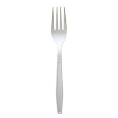 Boardwalk® Heavyweight Polypropylene Cutlery, Fork, 7.09", Plastic, White, 1,000/Carton