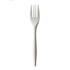 Boardwalk® Mediumweight Polypropylene Cutlery, Fork, 5.51", Plastic, White, 1,000/Carton