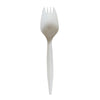 Boardwalk® Mediumweight Wrapped Polypropylene Cutlery, Spork, Plastic, White, 1,000/Carton Disposable Sporks - Office Ready