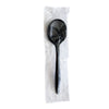 Boardwalk® Mediumweight Wrapped Polypropylene Cutlery, Soup Spoon, Plastic, Black, 1,000/Carton Disposable Soup Spoons - Office Ready