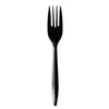 Boardwalk® Mediumweight Polypropylene Cutlery, Fork, Plastic, Black, 1,000/Carton Disposable Forks - Office Ready