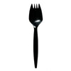 Boardwalk® Mediumweight Wrapped Polypropylene Cutlery, Spork, Plastic, Black, 1,000/Carton Disposable Sporks - Office Ready