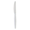 Boardwalk® Heavyweight Wrapped Polystyrene Cutlery, Knife, Plastic, White, 1,000/Carton Disposable Knives - Office Ready