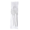 Boardwalk® Three-Piece Cutlery Kit, Mediumweight, Fork/Knife/Spoon, Plastic, White, 250/Carton Disposable Dining Utensil Combos - Office Ready