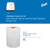 Scott® Slimroll™ Manual Towel Dispenser, 12.65 x 13.02 x 7.18, White Roll, Pull Towel Dispensers - Office Ready