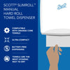 Scott® Slimroll™ Manual Towel Dispenser, 12.65 x 13.02 x 7.18, White Roll, Pull Towel Dispensers - Office Ready