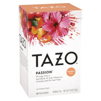 Tazo® Tea Bags, Passion, 20/Box, 6 Boxes/Carton Tea Bags - Office Ready